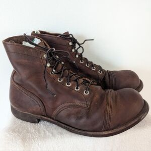 Red Wing Iron Ranger 8085 Copper Rough & Tough Brown Leather Boots Men's 11EE